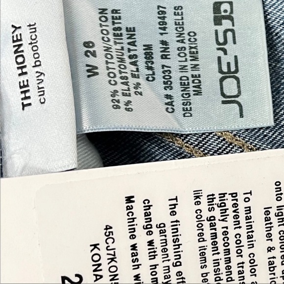 Joe’s Jeans Blue Kona Wash Honey Curvy Boot Cut Jeans Sz26 contoured waistband - Picture 14 of 14